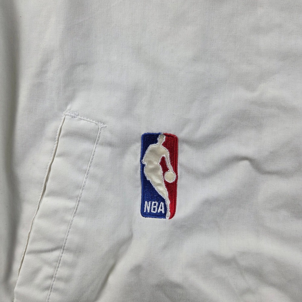 Pro Player Chicago‎ Bulls Windbreaker Jacket Mens L White Vintage NBA Hooded - Picture 3 of 14